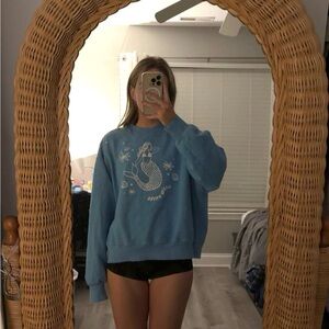 Blue Pacsun Mermaid Graphic Sweatshirt